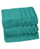 VENT DU SUD Lot de 3 serviettes CALLISTO  50x90 cm  Vert emeraude