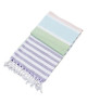 DONE Fouta de plage Hammam Casablanca  100% coton  90x160 cm  Mauve et vert