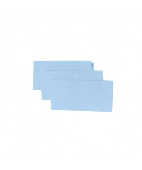 SOLEIL D\'OCRE Lot de 3 serviettes de table Panama  45x45 cm  Bleu