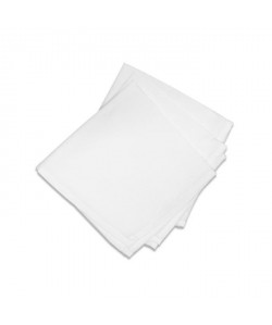 SOLEIL D\'OCRE Lot de 3 serviettes de table ALIX Blanc