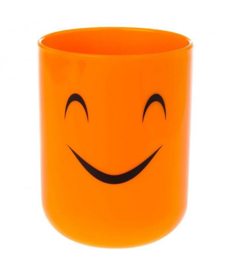 SMILING Gobelet salle de bain  9x7x7cm  Orange