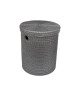 Lot de 3 paniers a linge 18x29x45 cm Anthracite