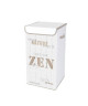 HOMEA Coffre a linge avec couvercle Zen Wood 30x30x60 cm blanc et beige