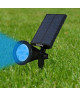 LUMISKY Pack de 2 Spots solaires extérieur étanches  4 LEDs colorées  200 Lm  Tete pivotante a 90C