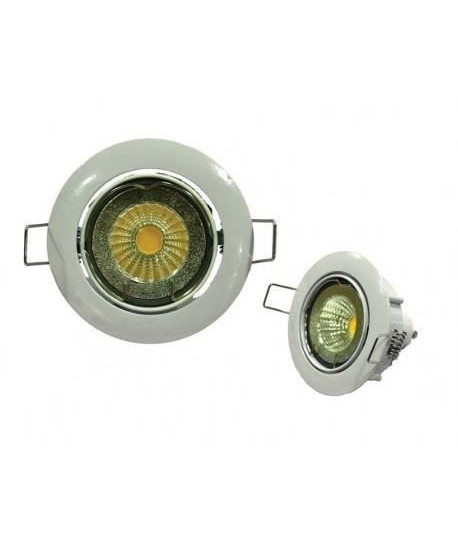 Spot encastrable LED diametre 8,2 cm GU10 5W équivalent a 40W chrome