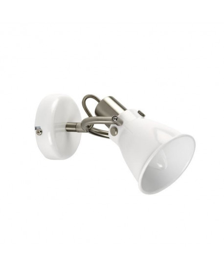 Spot 1 lumiere  L 9,5 x H 20 cm  Blanc