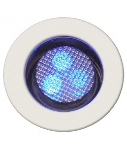 BRILLIANT Kit de 10 spots fixes encastrable LED salle de bain Cosa30 IP44 diametre 3 cm 1W acier et bleu
