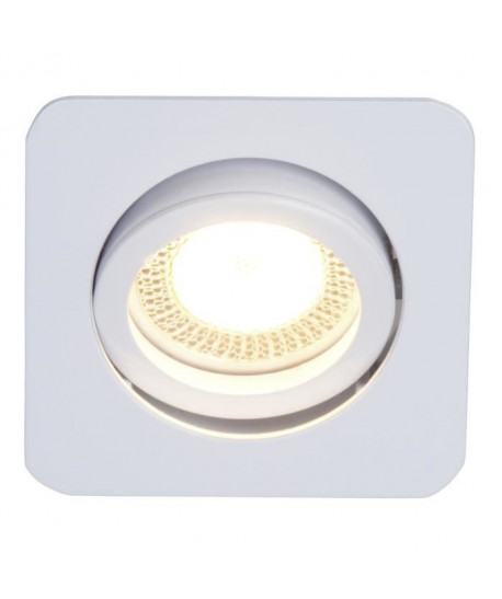 BRILLIANT Spot encastré orientable LED Easy Clip forme carrée diametre 8 cm GU10 5W blanc