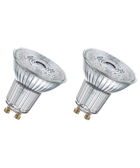 OSRAM Lot de 2 Ampoules spot LED PAR16 GU10 3,1 W équivalent a 35 W blanc chaud dimmable