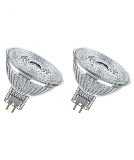 OSRAM Lot de 2 Ampoules spot LED MR16 GU5,3 3 W équivalent a 20 W blanc froid dimmable