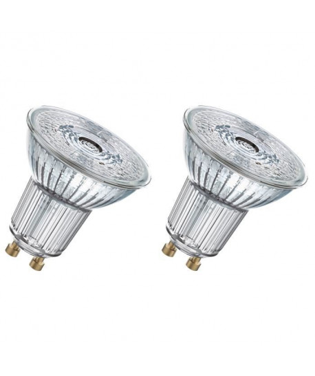 OSRAM Lot de 2 Ampoules spot LED PAR16 GU10 6,9 W équivalent a 80 W blanc chaud