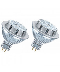 OSRAM Lot de 2 Ampoules spot LED MR16 GU5,3 7,2 W équivalent a 50 W blanc chaud