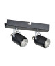 LOFT Spot 2 lumieres LED  L 24 x H 8 cm  Noir