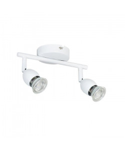 MELY Spot 2 lumieres LED  L 22,5 x H 13 cm  Blanc et jaune laiton