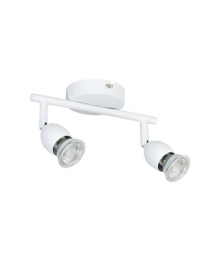 MELY Spot 2 lumieres LED  L 22,5 x H 13 cm  Blanc et jaune laiton