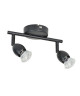 MELY Spot 2 lumieres LED  L 22,5 x H 13 cm  Noir