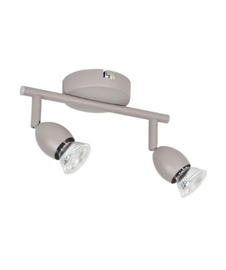 MELY Spot 2 lumieres LED  L 22,5 x H 13 cm  Gris taupe