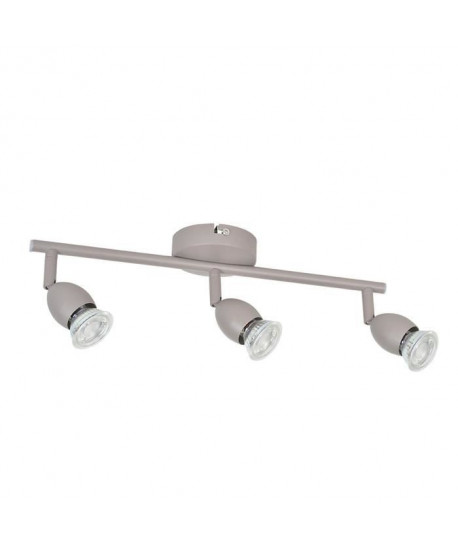 MELY Spot 3 lumieres LED  L 40,5 x H 13 cm  Gris taupe