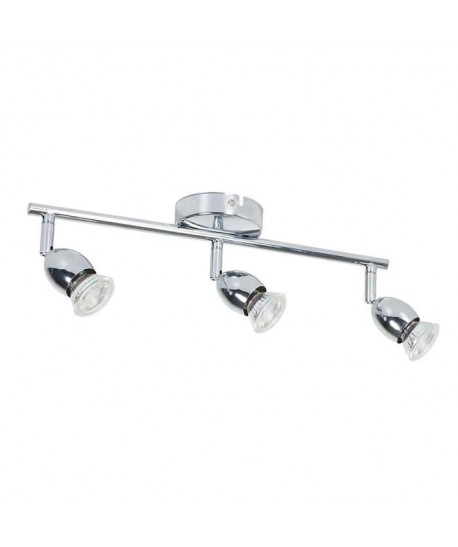 MELY Spot 3 lumieres LED  L 40,5 x H 13 cm  Gris chrome