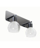 PEARL Spot 2 lumieres LED  L 32 x H 14 cm  Gris argenté