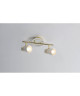 BRUCE Spot 2 lumieres LED  L 27,5 x H 15 cm  Blanc et jaune laiton