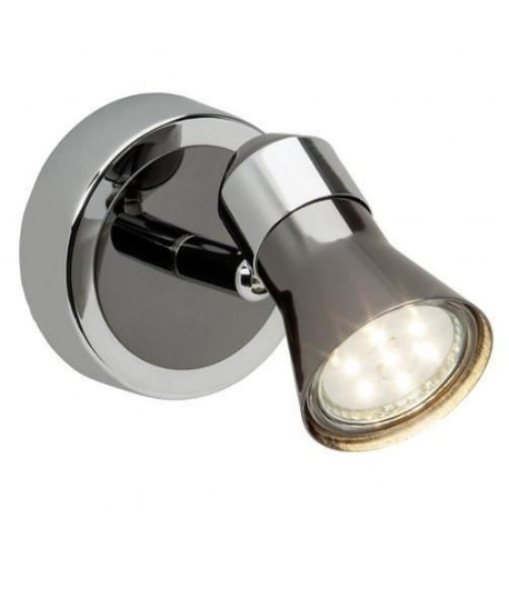 Spot patere LED Jupp 1xGU10 3W chrome et noir