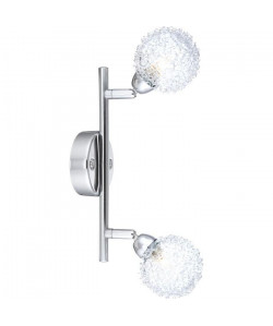 GLOBO LIGHTING Spot  Verre et aluminium tressé  Chrome