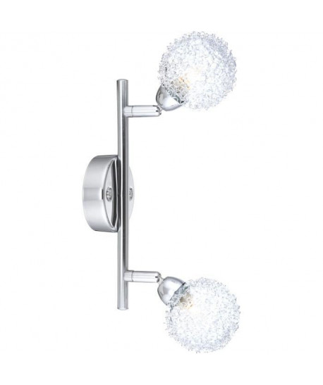 GLOBO LIGHTING Spot  Verre et aluminium tressé  Chrome