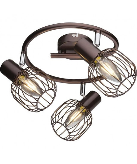 GLOBO LIGHTING Spot couleur bronze  Chrome marron  Ř 25 x H 15 cm