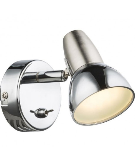 GLOBO Spot LED chrome nickel mat L13 x l8 x h10 cm