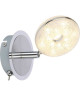 Spot LED en nickel mat 15x10x16cm