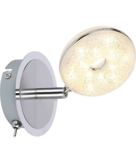 Spot LED en nickel mat 15x10x16cm