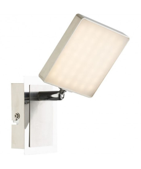 Spot LED en nickel mat 13,5x9,5x14,5cm