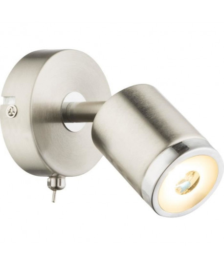 GLOBO Spot LED nickel mat L14 x l8 x h12 cm  Satiné