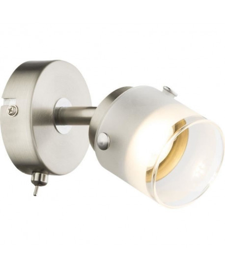 GLOBO Spot LED nickel mat L14,5 x l8 x h12,5 cm  Translucide