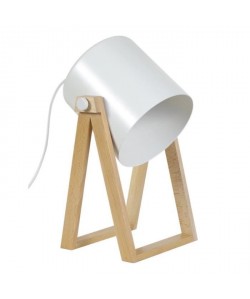 SPIELBERG Lampe spot acier  16x20x30cm  Naturel/Blanc