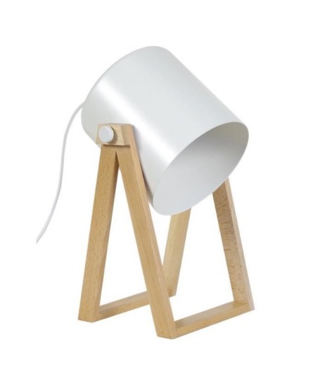 SPIELBERG Lampe spot acier  16x20x30cm  Naturel/Blanc