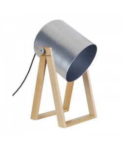 SPIELBERG Lampe spot acier  16x20x30cm  Naturel/Aluminium