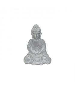 HOMEA Bouddha déco 12,5x9xH16 cm blanc