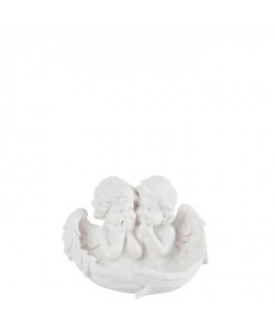 ANGES Figurine déco Résine 26x21x18 cm Blanc