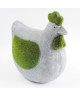MUNDUS Décoration poulette en plastique 30x16x30 cm  Gris et vert