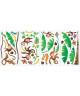 ROOMMATES Lot de 41 stickers LES PETITS SINGES DANS LA JUNGLE repositionnables 4 feuilles de 10,1cm x 44,1cm