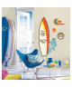 ROOMMATES Lot de 11 stickers SURF PERSONNALISABLE repositionnables 1 planche de 25x46cm