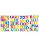 ROOMMATES Lot de 73 stickers ALPHABET MULTICOLORE repositionnables 4 feuilles de 10,1cm x 44,1cm