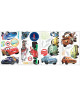ROOMMATES Lot de 26 stickers DISNEY CARS 2 Flash McQueen repositionnables 4 feuilles de 10,1cm x 44,1cm