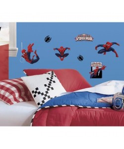 SPIDERMAN Stickers Muraux Enfant (4 Planches Repositionnables)