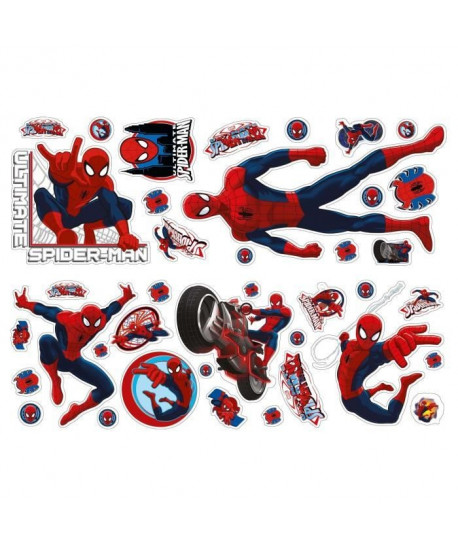 SPIDERMAN Lot de 2 Stickers muraux 70x25 cm