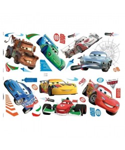 CAR 2 Lot de 2 Stickers muraux 70x25 cm