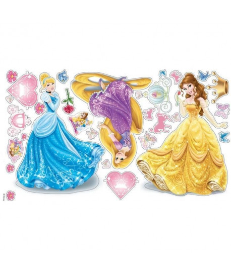 PRINCESSE Lot de 2 Stickers muraux 70x25 cm