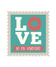 Stickers adhésif mural Love Stamp  40x44cm